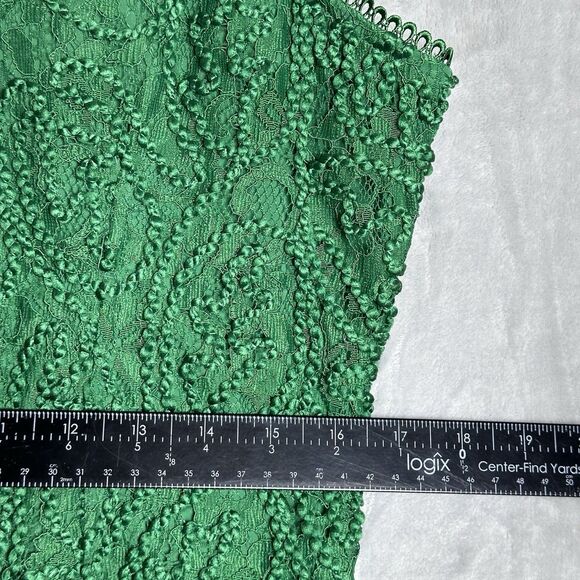 White House Black Market Green Lace Blouse - Picture 9 of 14
